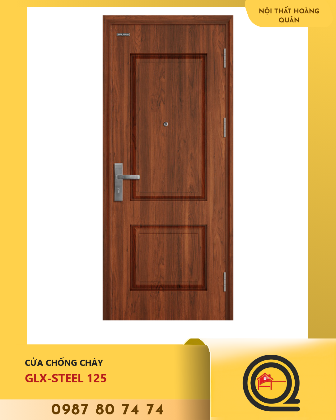 Cửa Thép Vân Gỗ GLX-STEEL 125